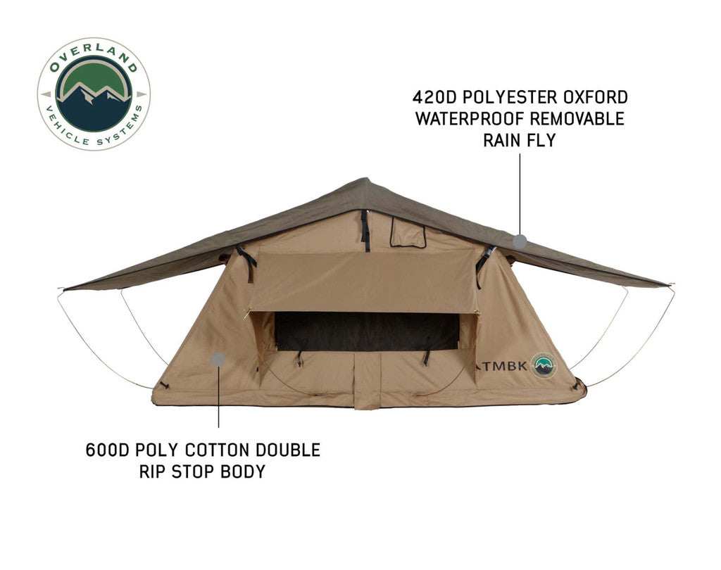OVS TMBK 3 Person Roof Top Tent with Green Rain Fly - 18119933