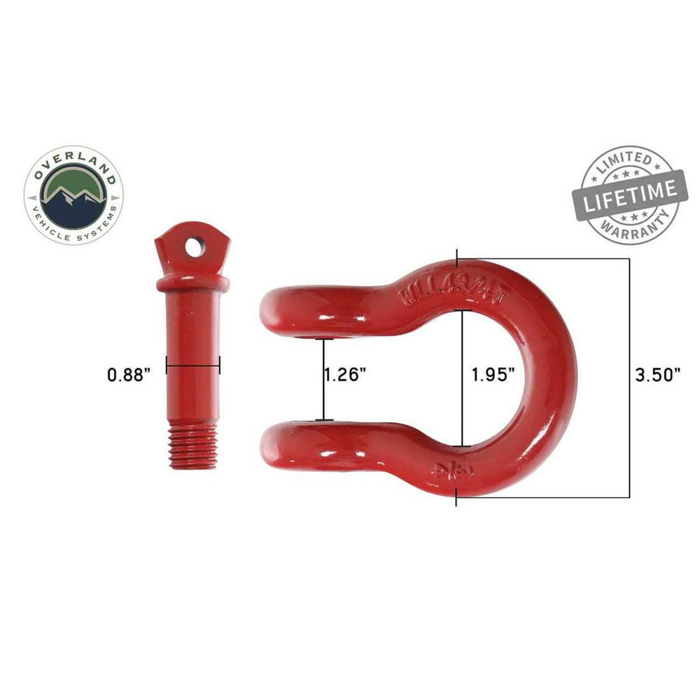 Recovery Shackle 3/4" 4.75 Ton Red - 19019904