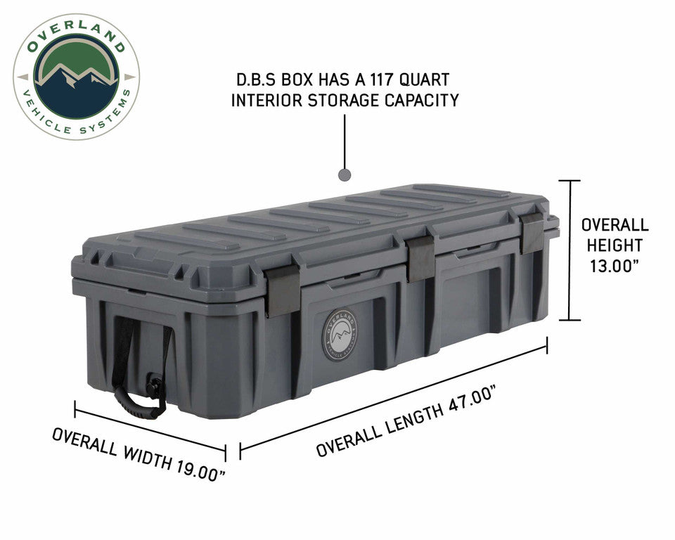 D.B.S. - Dark Grey 117 QT Dry Box With Drain And Bottle Opener -  40100021