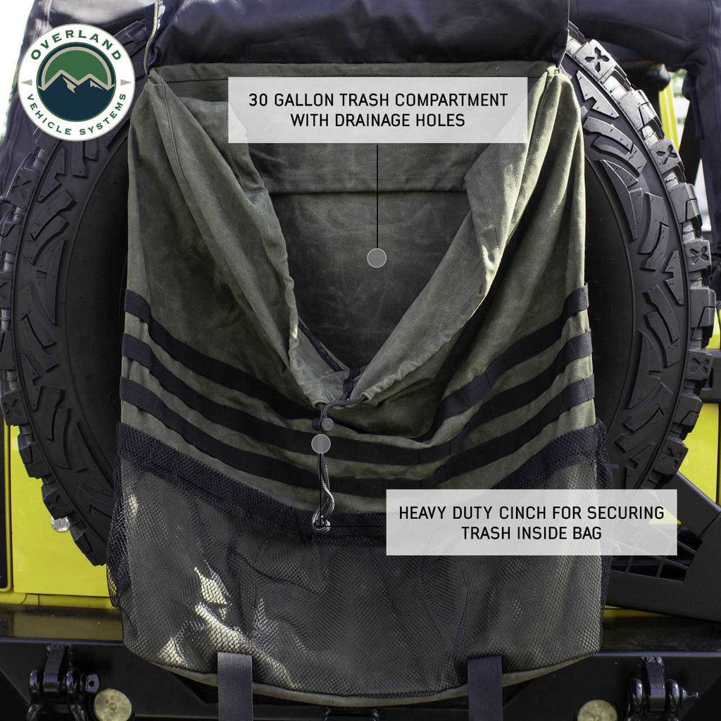 Extra Large Trash Bag Tire Mount - #16 Waxed Canvas Universal - 21099941