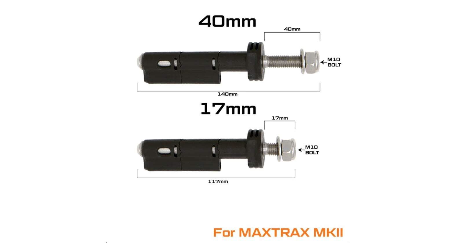 MAXTRAX Mounting Pin Set - MKII 17mm - MTXMPS17