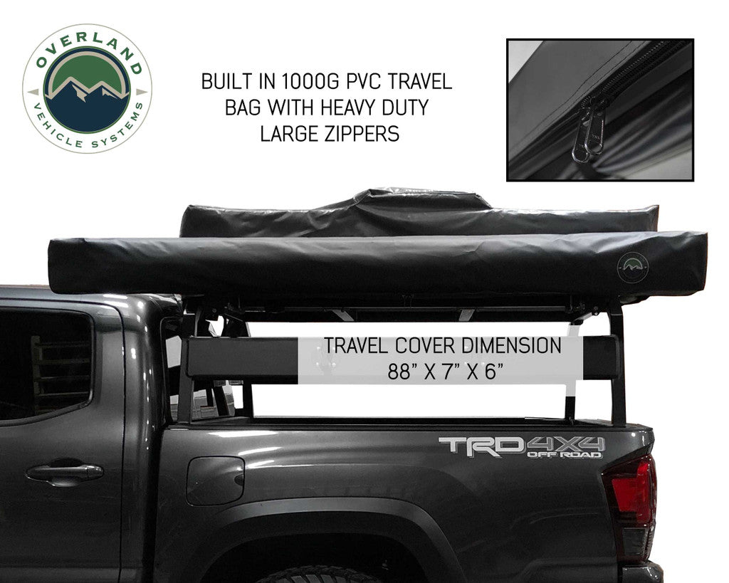 OVS Nomadic Awning 270 Passenger Side - Dark Gray Cover With Black Cover Universal - 19529907