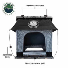 XD Lhotse 2 Person Clam Shell Aluminum Hard Shell Roof Top Tent, Blue Body & Black Rainfly