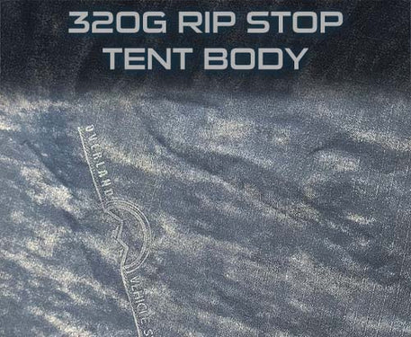 XD Lhotse 2 Person Clam Shell Aluminum Hard Shell Roof Top Tent, Blue Body & Black Rainfly