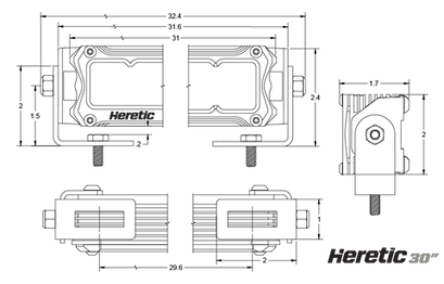 30" Amber LED Light Bar