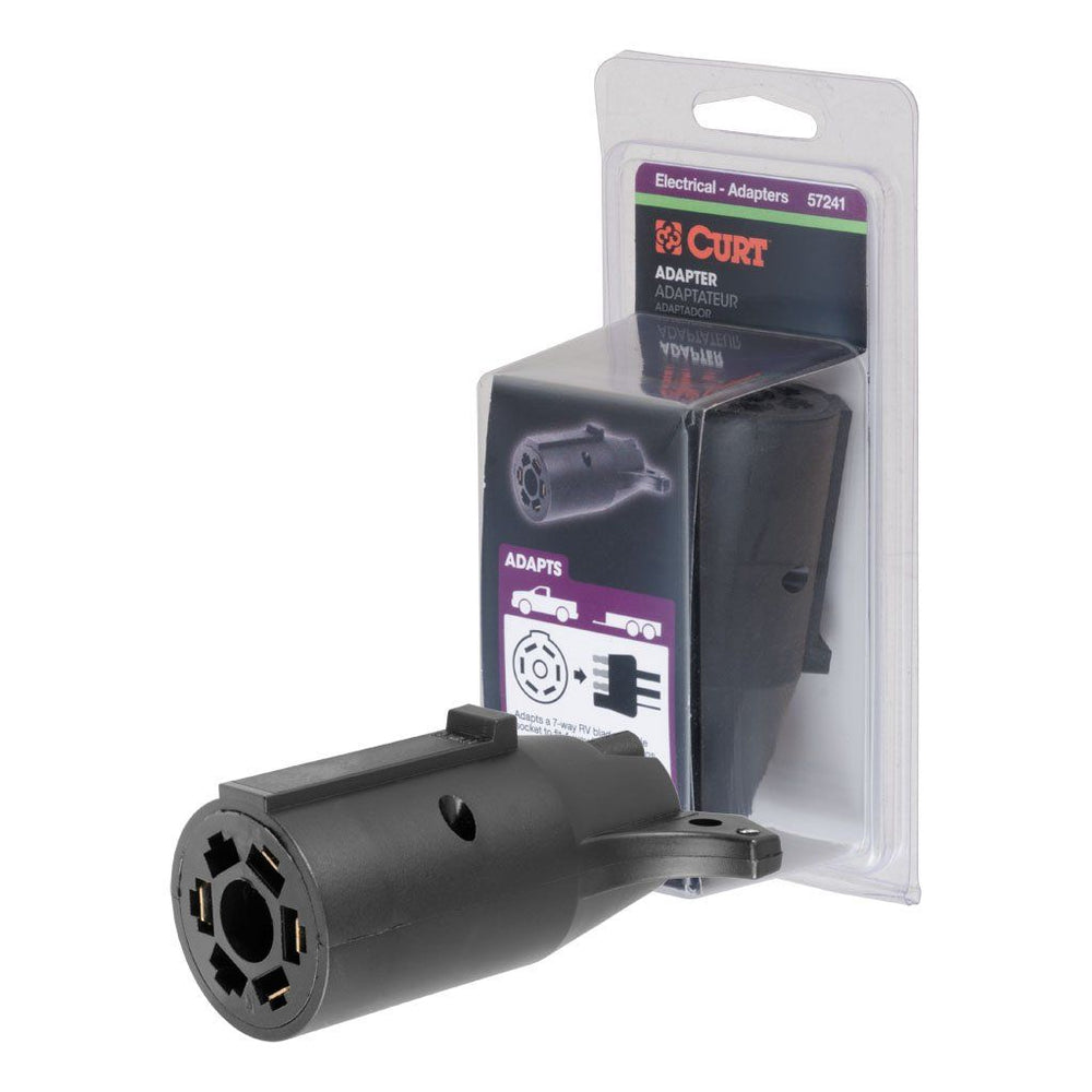 ELECTRICAL ADAPTER (7-WAY RV BLADE VEHICLE TO 4-FLAT TRAILER, PACKAGED)  - 57241