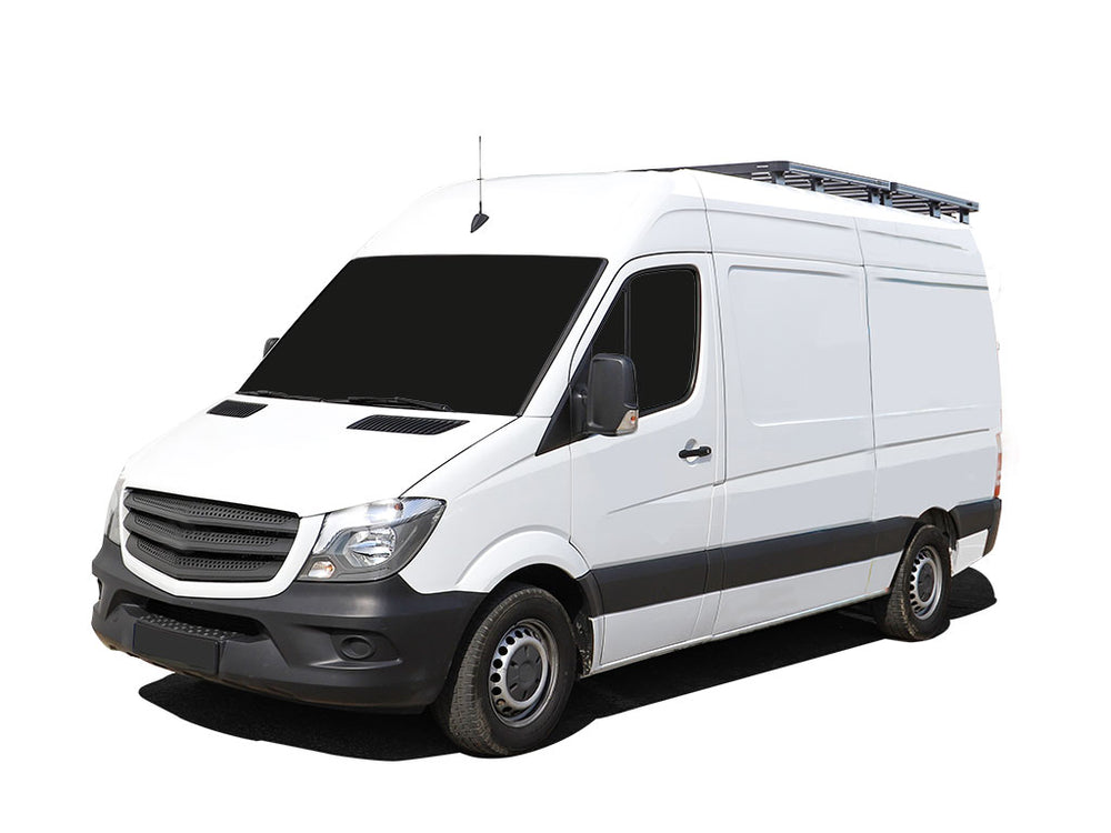 Mercedes Benz Sprinter 128in/144in/170in / L1/L2/L3 / SWB/MWB/LWB Wheelbase w/o OEM Tracks (2006-Current) Slimline II 1/4 Roof Rack Kit / Tall - KRMS005T