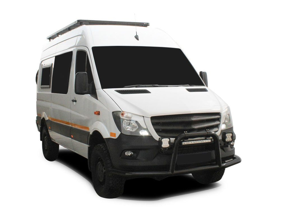 Mercedes Benz Sprinter 144in/170in / L2/L3 / MWB/LWB Wheelbase w/o OEM Tracks (2006-Current) Slimline II Roof Rack Kit - KRMS008TBP