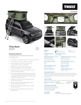 Thule Basin hard-shell rooftop tent black - 901017